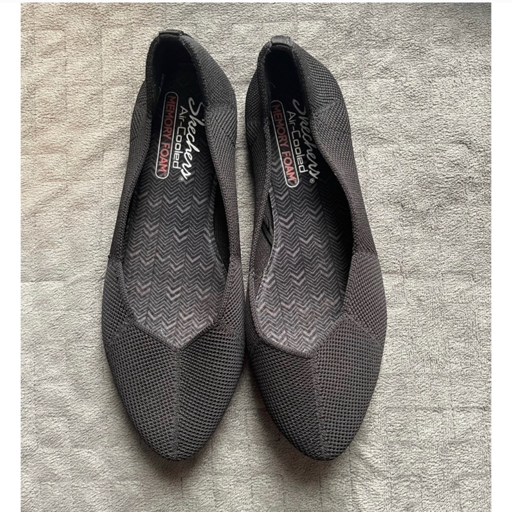 Skechers Memory Foam Black Ballet Flats